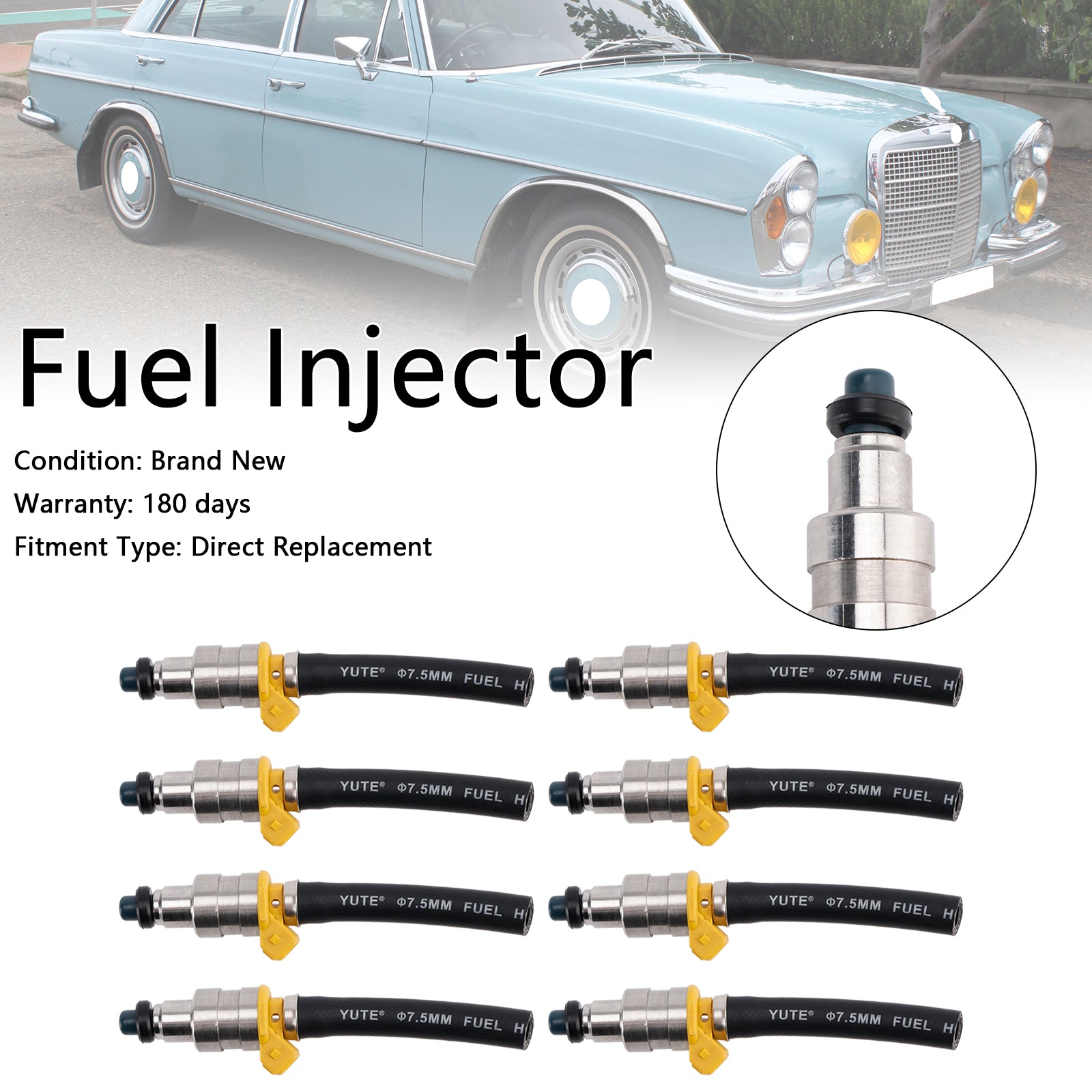 Iniettore di carburante 8 pezzi 0000783123 per Mercedes W108  W109  W116 R107 W111 M116