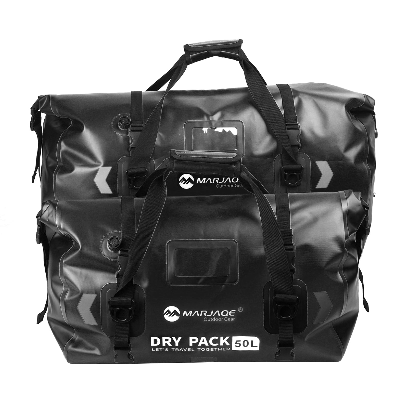 Borsa laterale universale in poliuretano 50 l per moto, giallo