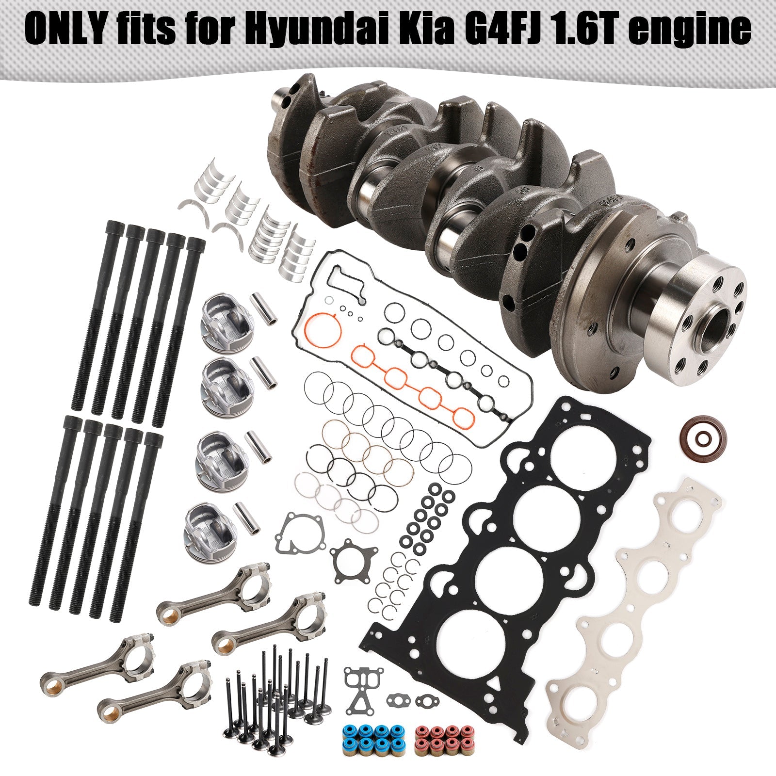 Kit de révision et de reconstruction du moteur Hyundai Elantra (AD) G4FJ 1.6T 2017-2020 Kit de joints de tiges de pistons 231102B700