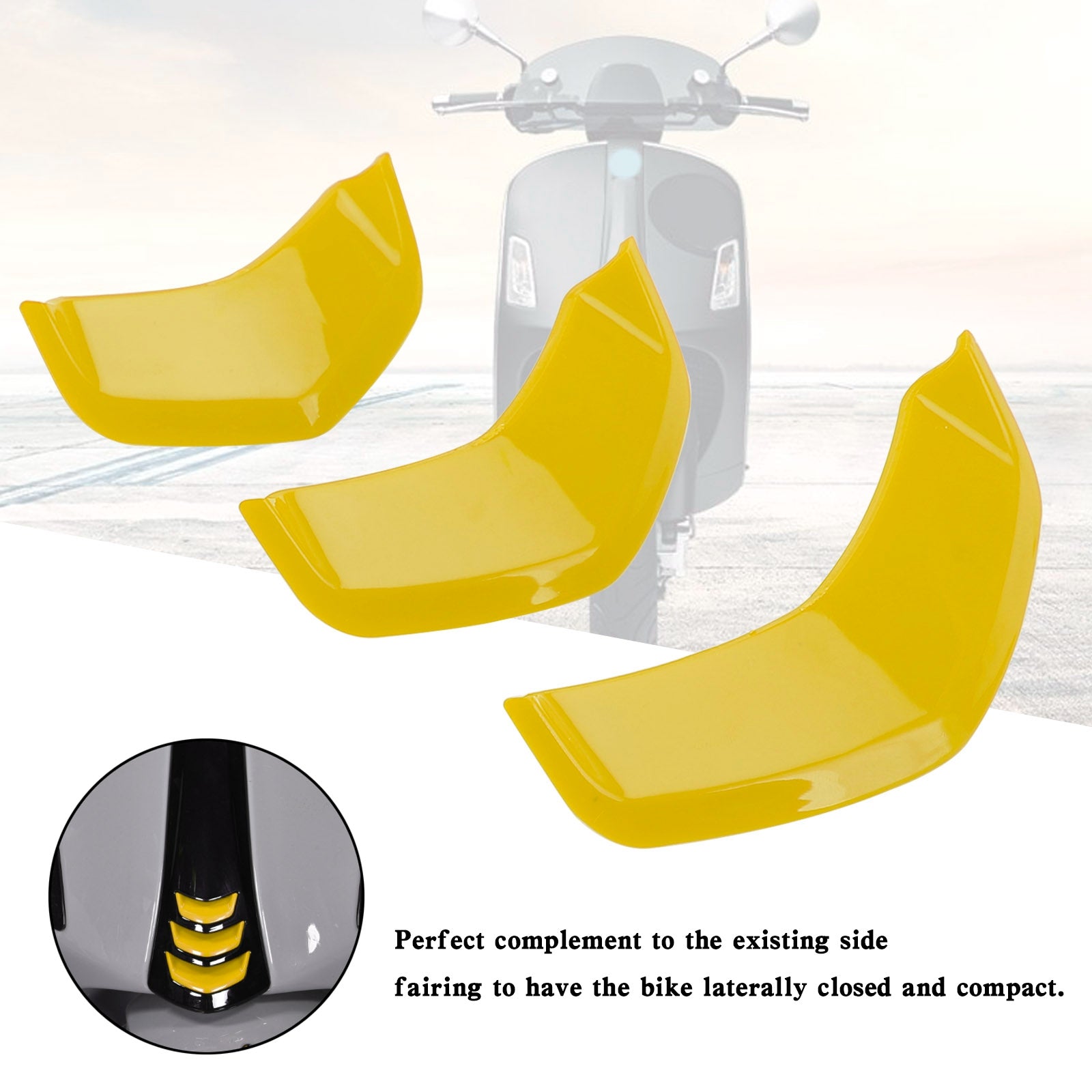 Garniture de décoration de couvercle de klaxon avant pour Vespa Sprint 300 GTS 300 HPE GTV Yellow