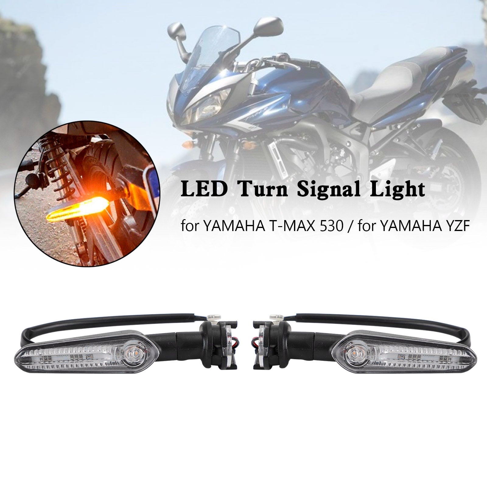 Clignotant clignotant à réfraction LED pour YAMAHA MT-25 MT-03 MT-07 MT-09 T7