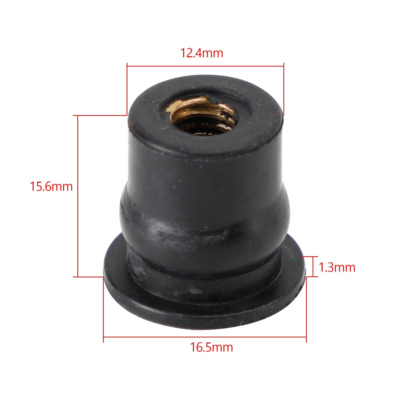 50x écrou en caoutchouc M6 amortisseur de vibrations fixation de revêtement 6mm