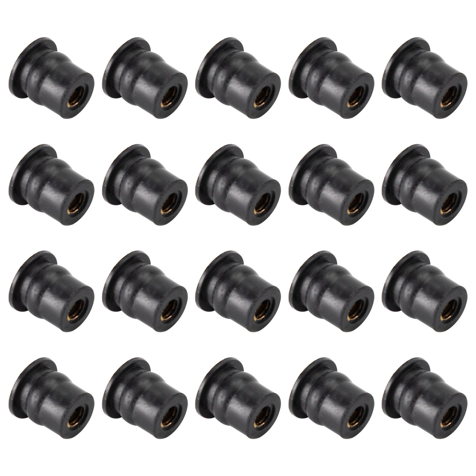 20x écrou en caoutchouc M6 amortisseur de vibrations fixation de revêtement 6mm