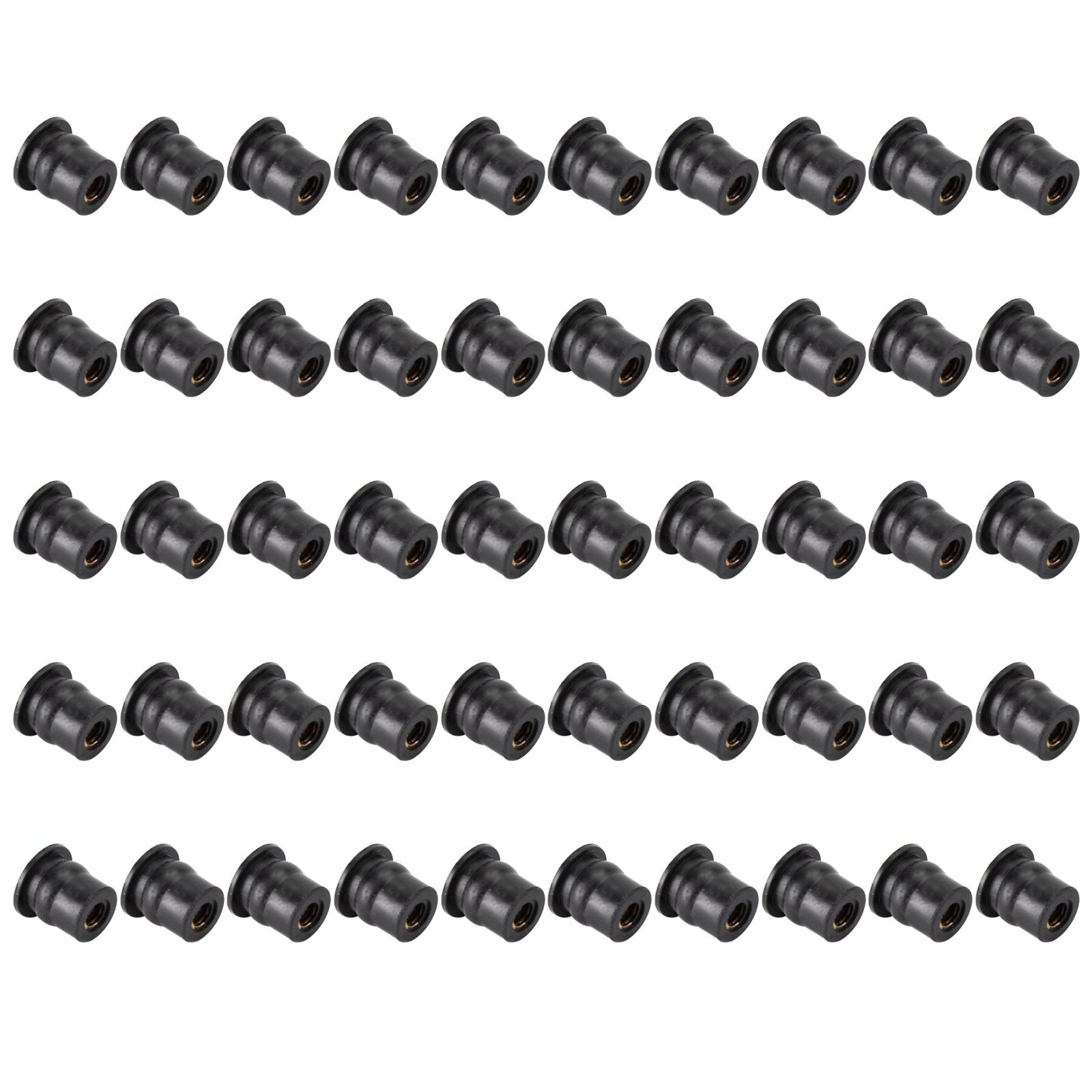 50x écrou en caoutchouc M6 amortisseur de vibrations fixation de revêtement 6mm