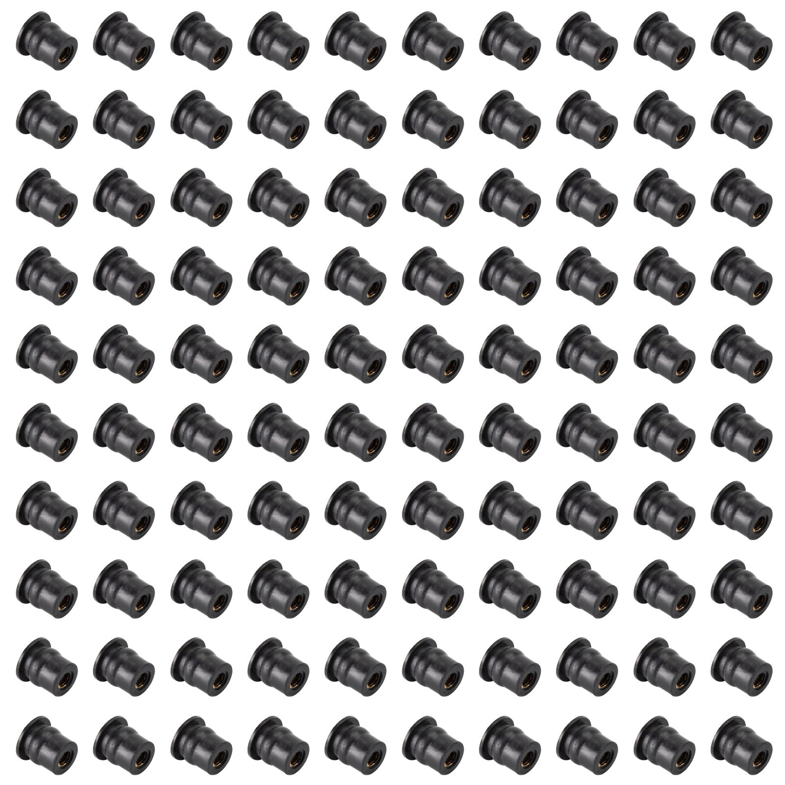 100x écrou en caoutchouc M6 amortisseur de vibrations fixation de revêtement 6mm