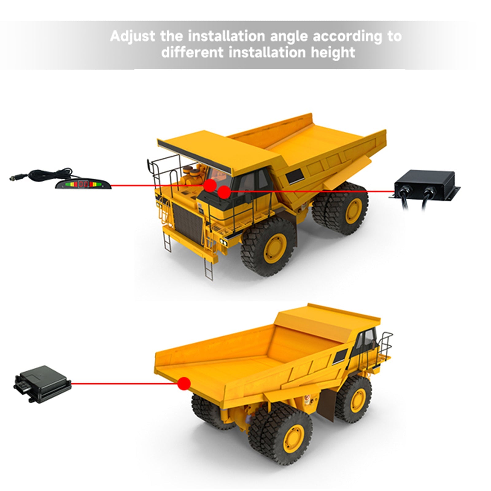 Sistema de advertencia para evitar obstáculos por radar de onda milimétrica de 77Ghz para camión de cemento