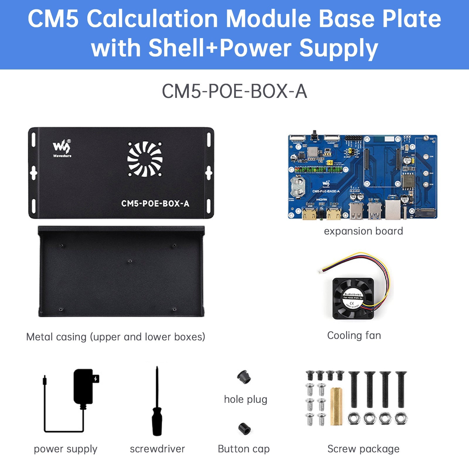 Module d'extension PoE Raspberry Pi CM5, carte de base compatible M.2 NVMe
