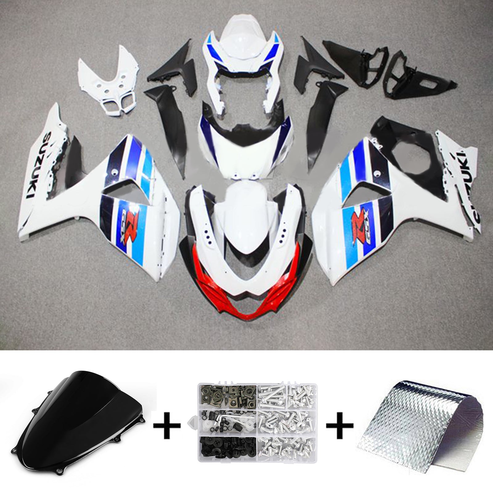 Amotopart Suzuki GSXR1000 2009-2016 K9 Kit carenatura carrozzeria in plastica ABS