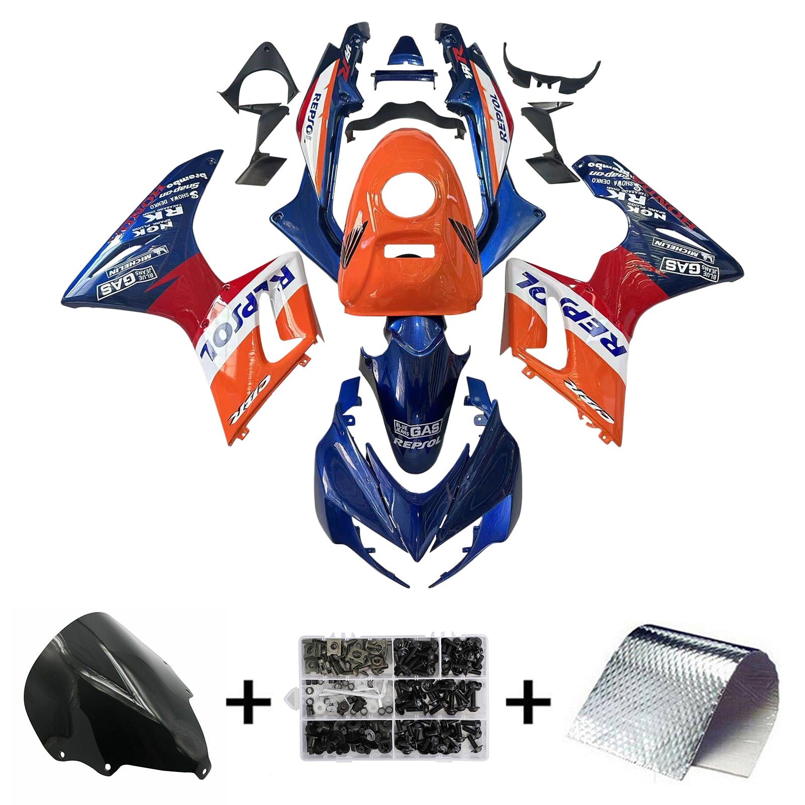 Kit de carenado Amotopart 2002-2006 Honda CBR125R