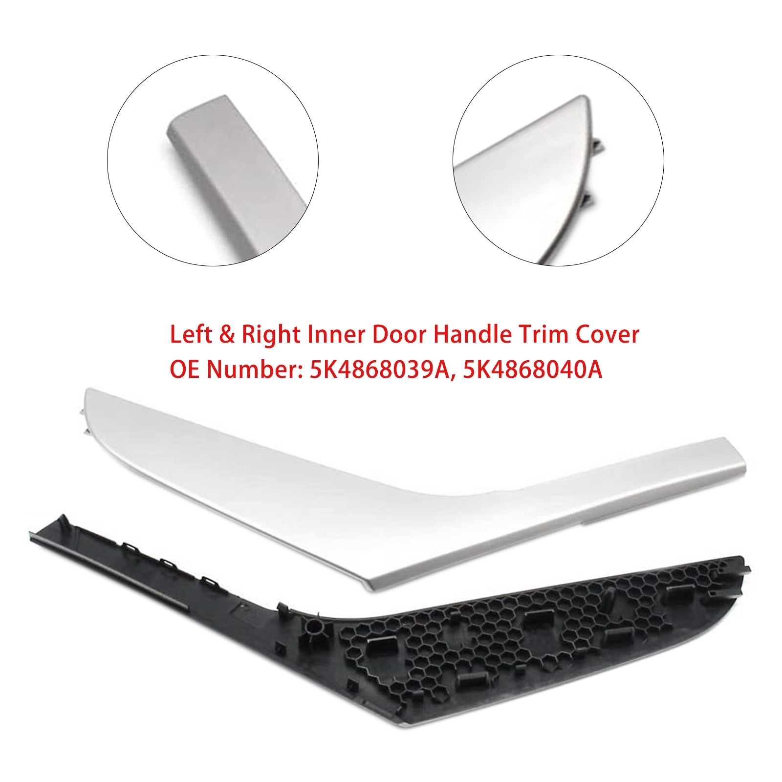 2 kosa ročaja garniškega ročaja levo in desno za VW Golf 6 MK6 2009-2013