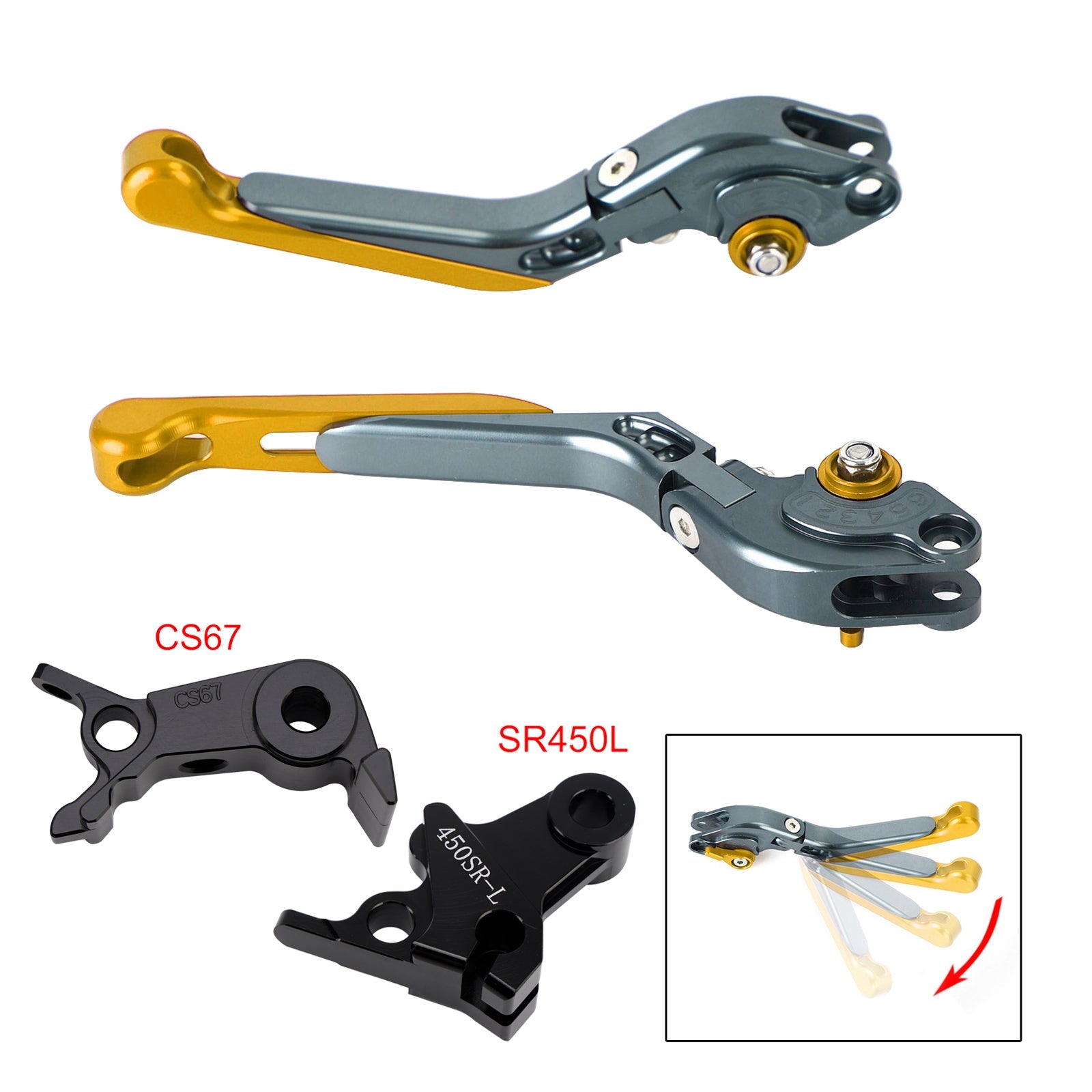 Levier de frein et d'embrayage réglable compatible avec VOGE DS900X 900DSX 2024-2026