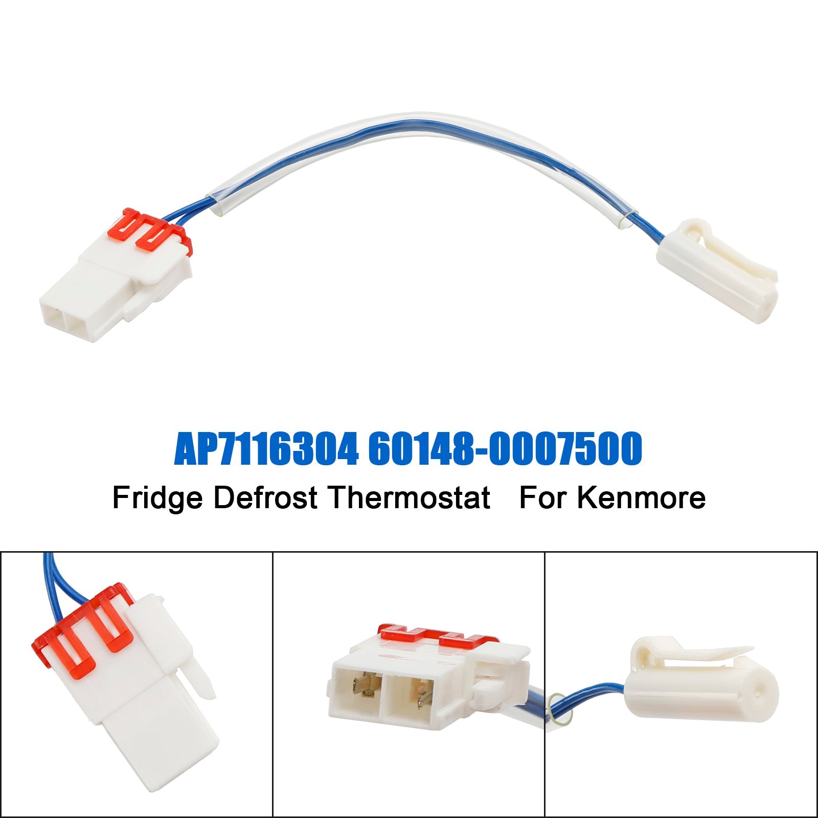 Thermostat de dégivrage de réfrigérateur pour Kenmore, AP7116304, PS12199075, 60148-0007500