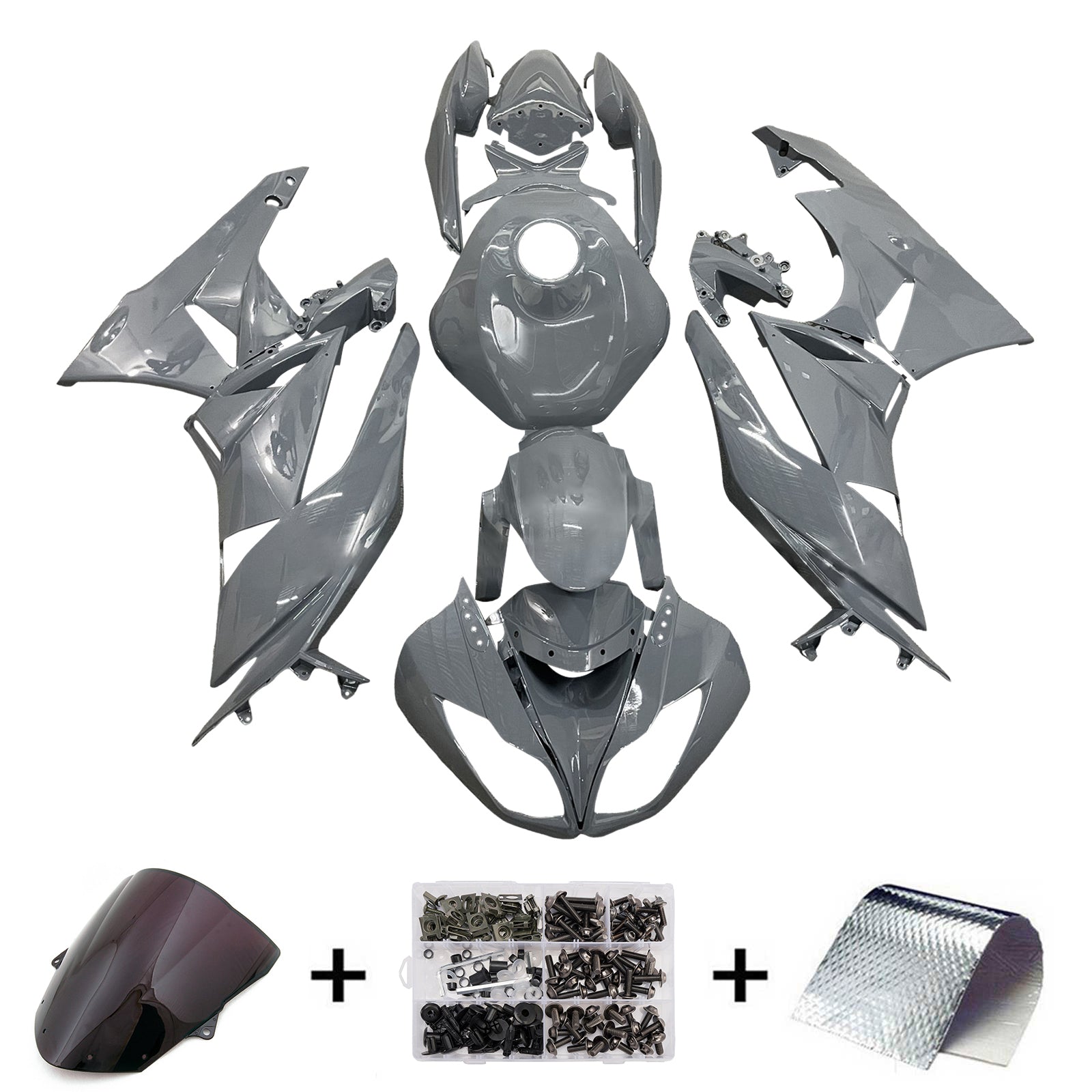 Kit carena iniezione Carrozzeria in plastica ABS per Kawasaki ZX6R 636 2009-2012