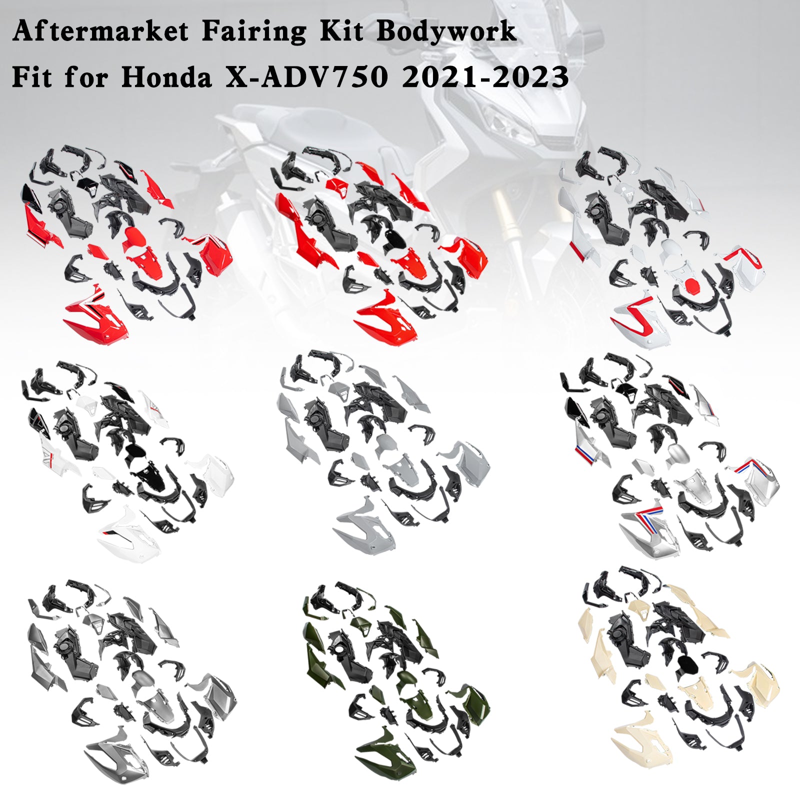 Carrosserie de carénage de moulage par injection pour Honda X-ADV 750 XADV750 2021-2023
