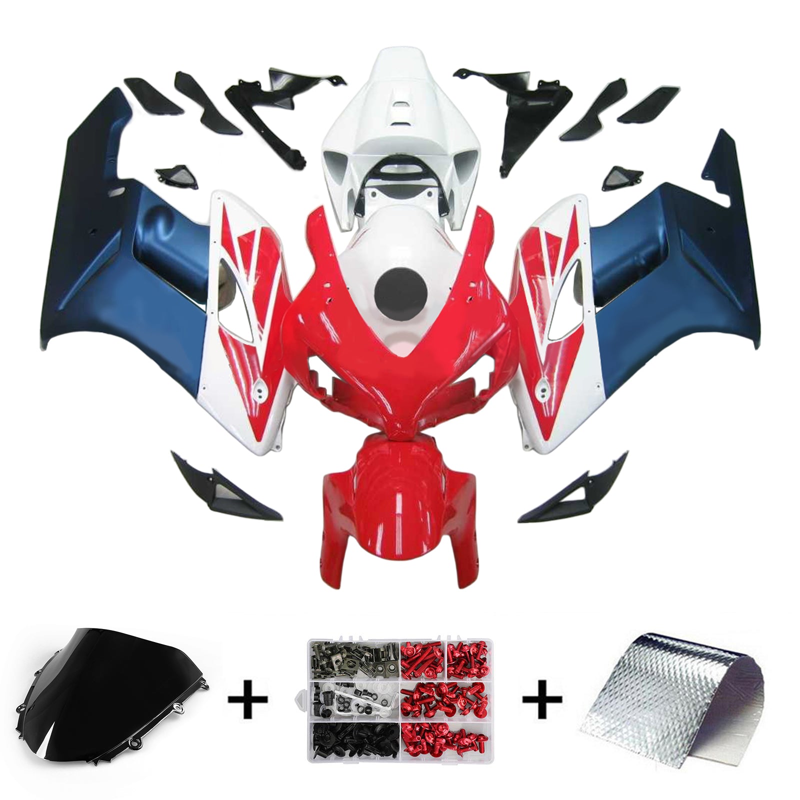 Kit de carenado de inyección, carrocería de plástico ABS para Honda CBR1000RR 2004-2005