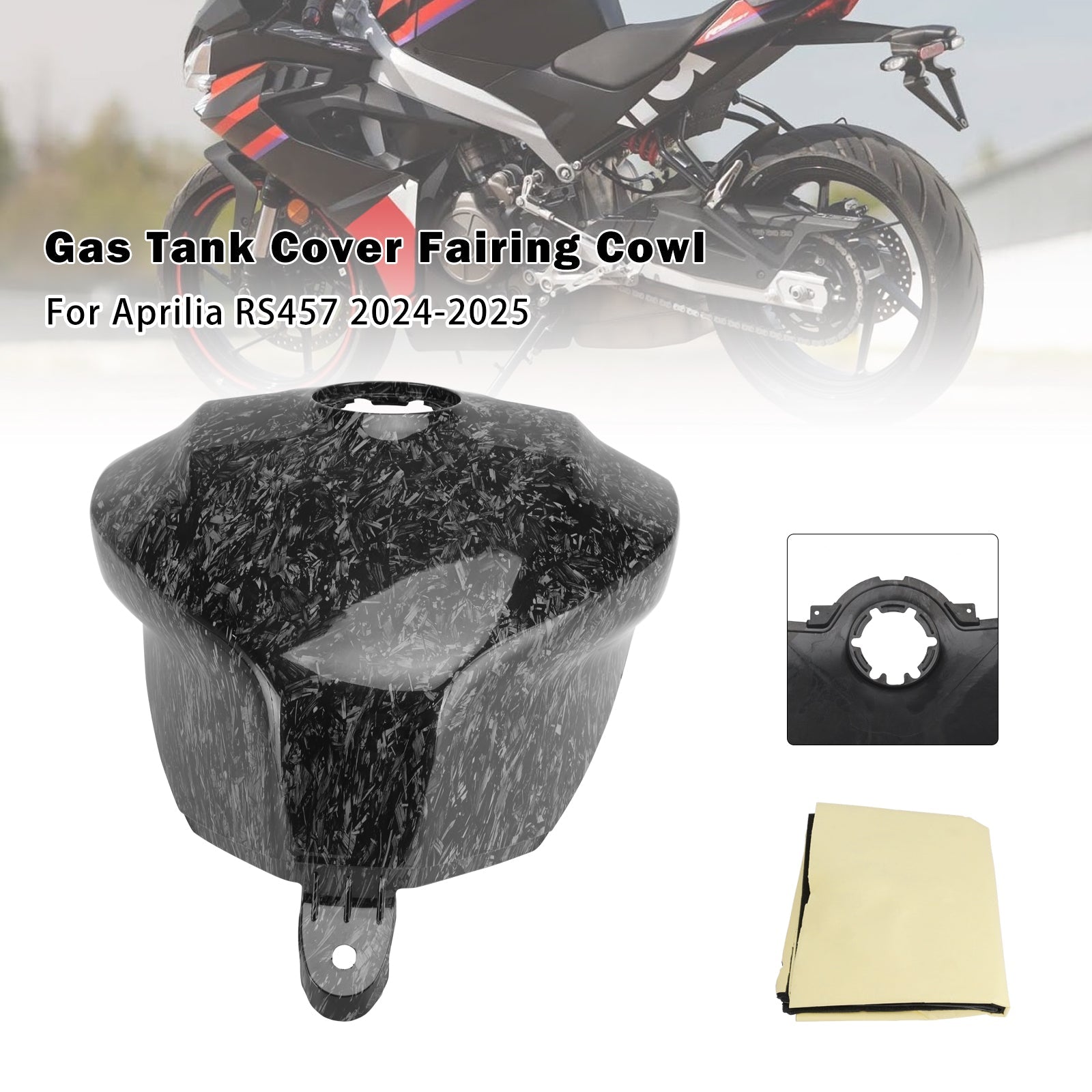 Moldura del carenado de la cubierta del tanque de combustible'gasolina para Aprilia RS457 RS 457 2024-2025