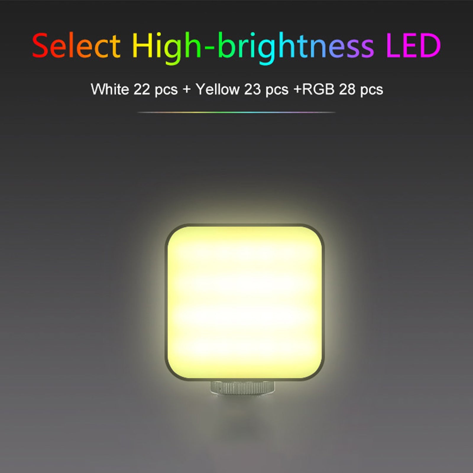 Luz de relleno de luz de vídeo LED W64 RGB para cámara de vídeo, teléfono móvil, belleza en vivo, al aire libre