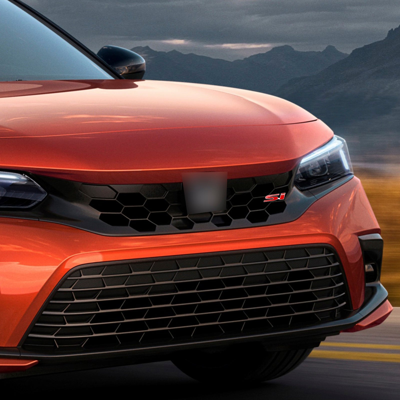 Emblème de Calendre Front If voor Honda Rouge-Argent