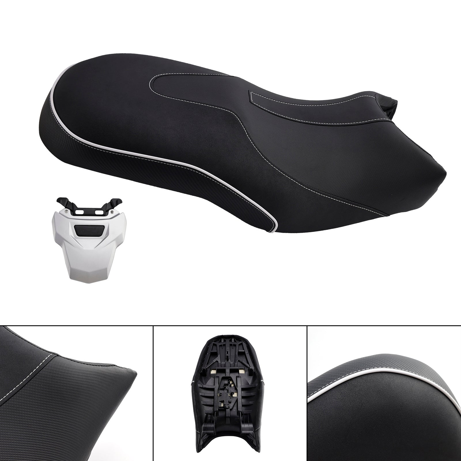 Selle passager avant et arrière noire pour BMW R1200GS LC R 2013-2018
