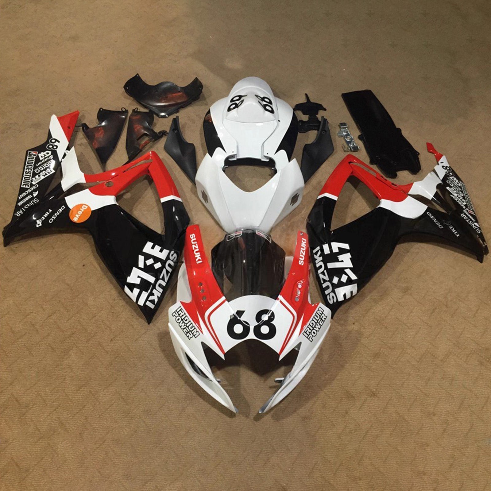 Kit de carénage injecté en plastique ABS pour Suzuki GSXR 600/750 2006-2007 K6