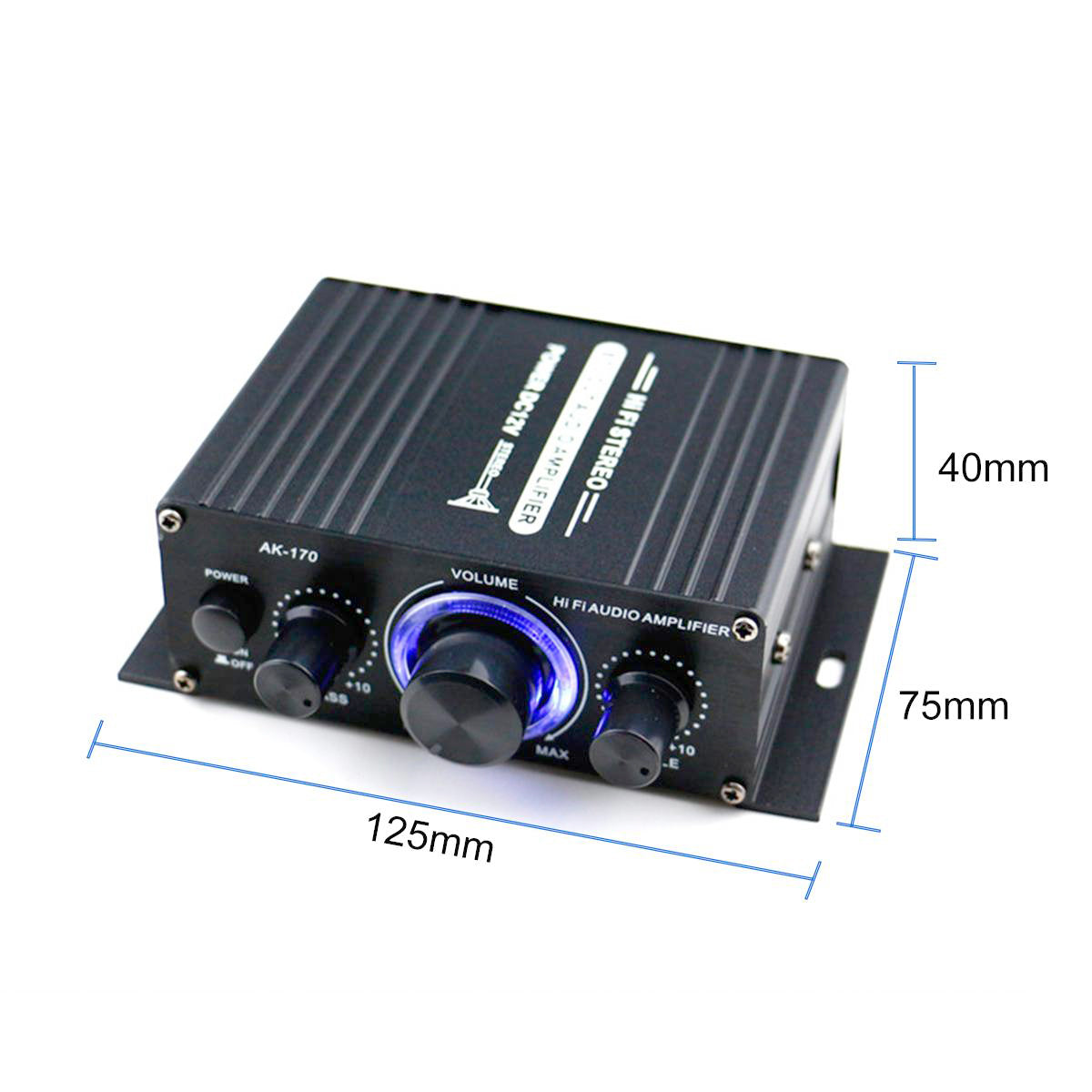 400W Hi-Fi Auto Stereo 12V Car Audio Preamps MP3 Radio Booster Diseño LED
