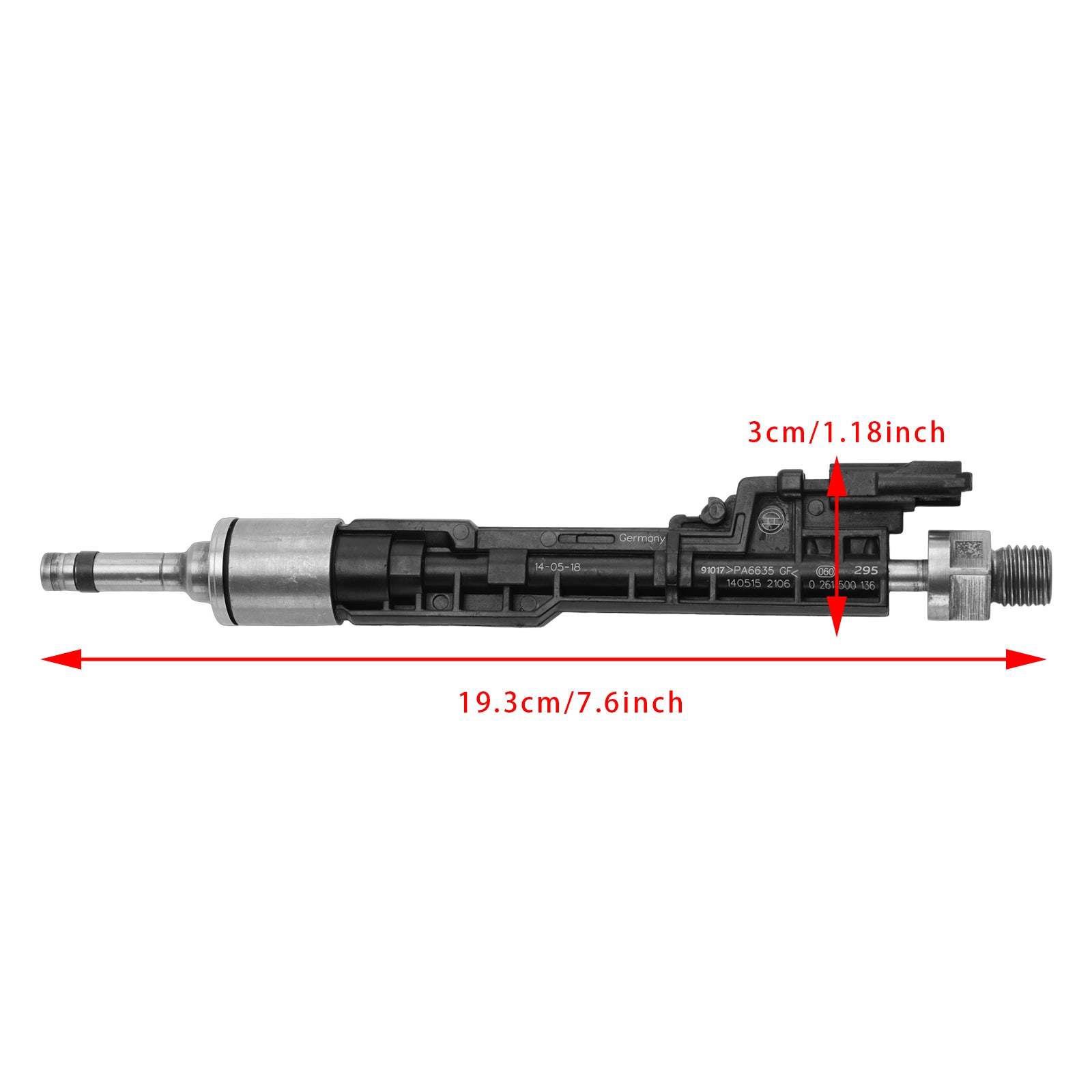 1x polttoainesuutin BMW F10 M5, F06, F07, F12, F13, F15 X5 0261500136 13647599876
