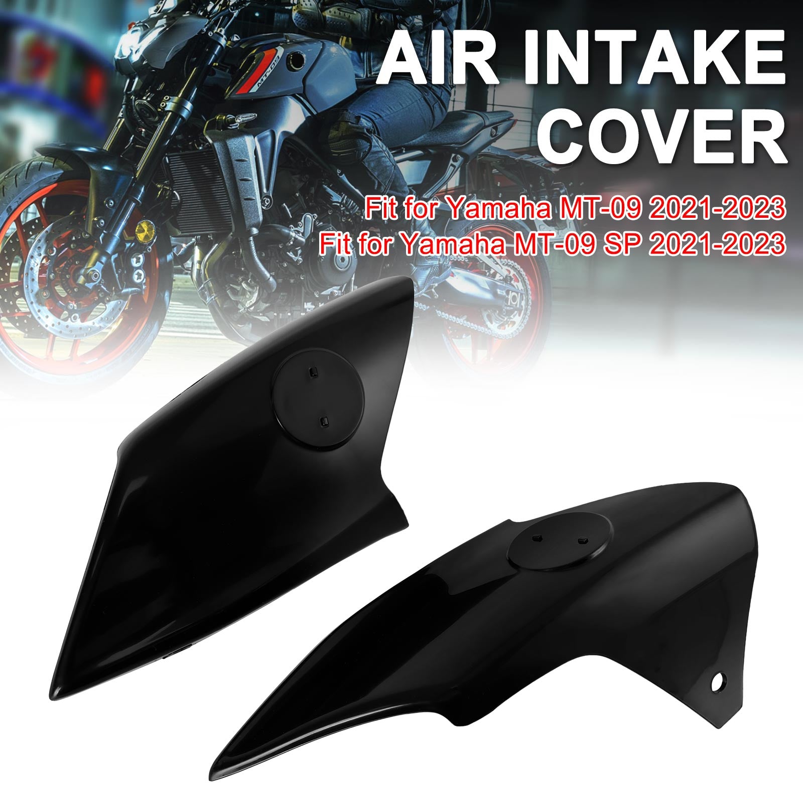 Panneaux latéraux de couvercle de ventilation d'admission d'air non peints adaptés à Yamaha MT-09 / MT-09 SP 2021-2023