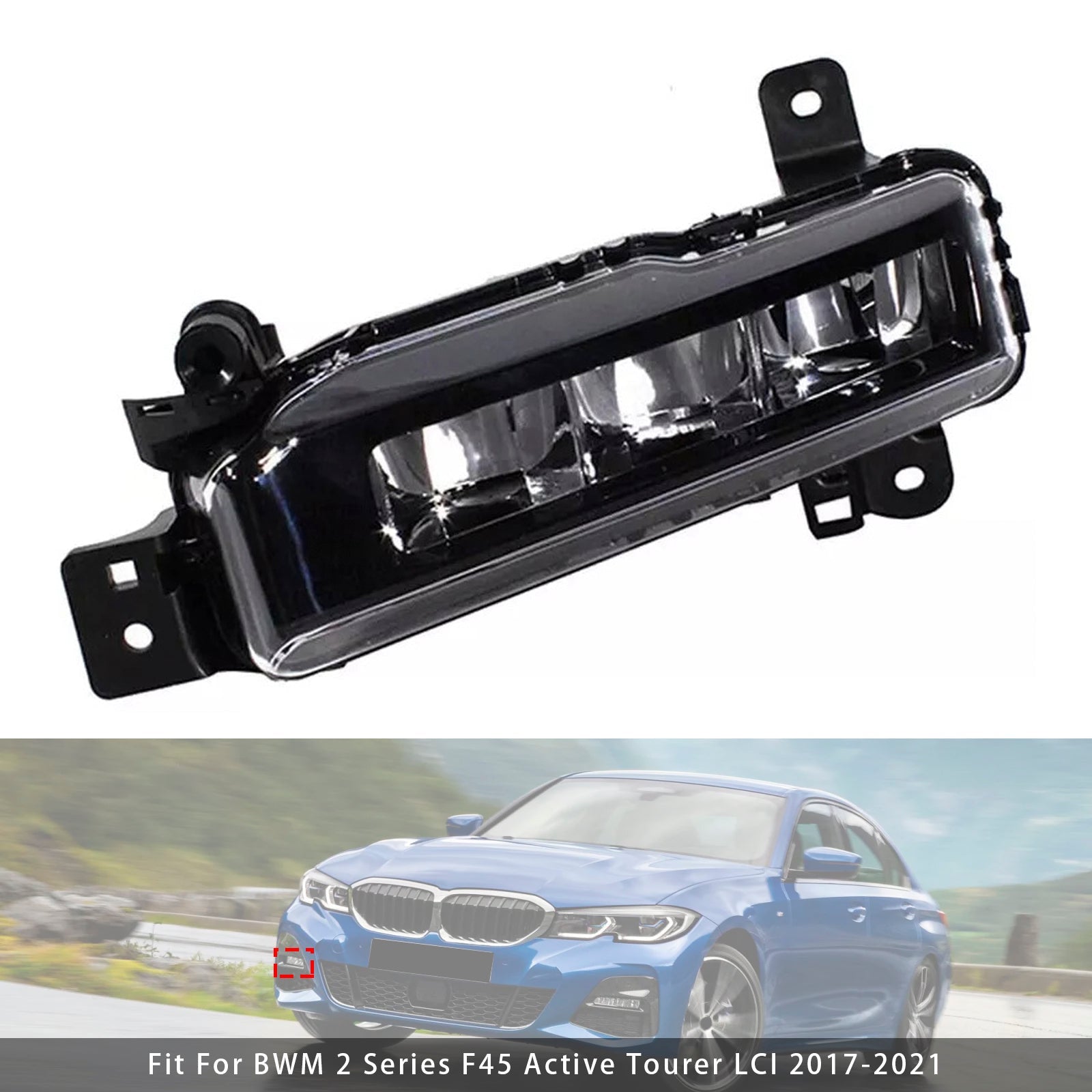1 feu antibrouillard avant droit à LED pour BMW G20 G21 X1 F48 LCI F45 F46 63178089526