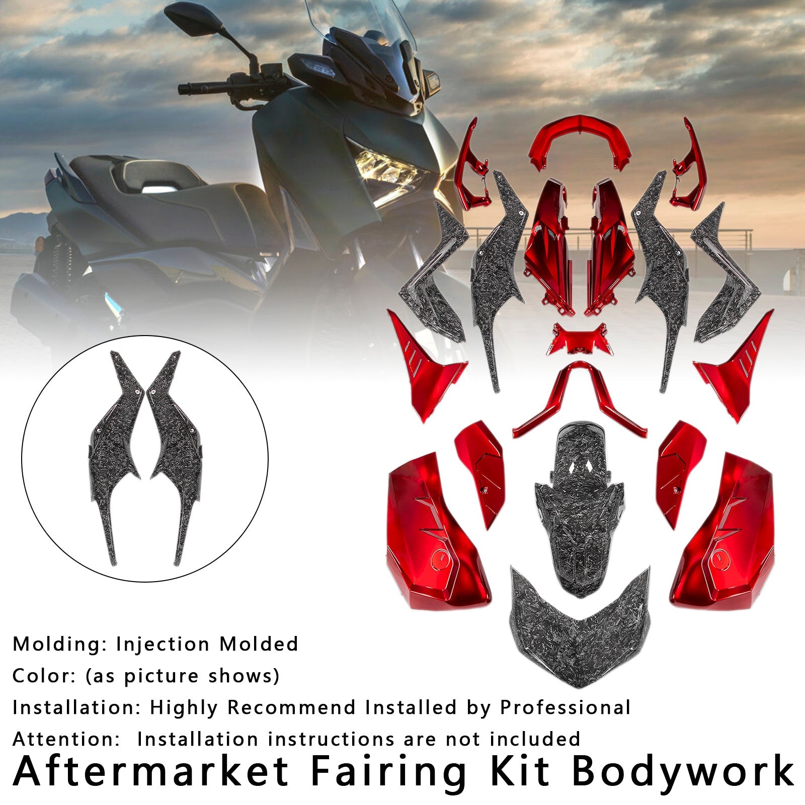 Kitting and Bodywork Kit inyectado para Yamaha X-Max 300 XMAX 2023-2024