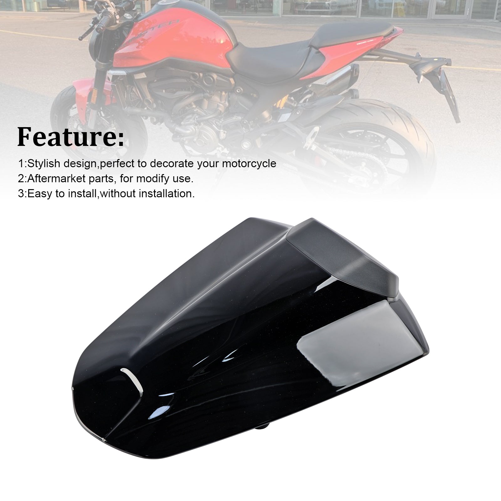 Capot de carénage de couvercle de siège arrière pour Ducati Monster 950 937 2021-2024