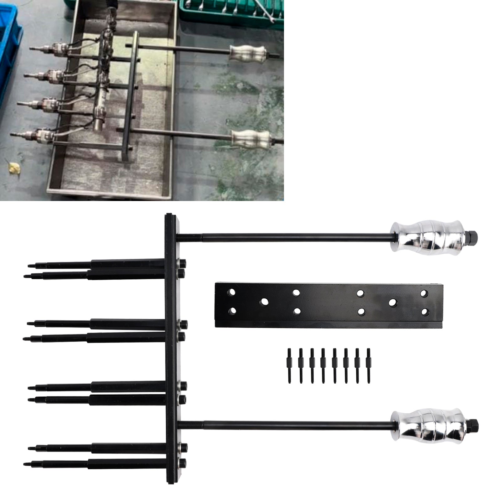 Kit completo de herramientas para sustitución de inyectores y rampas de combustible EN-51146-100 EN-51146-150