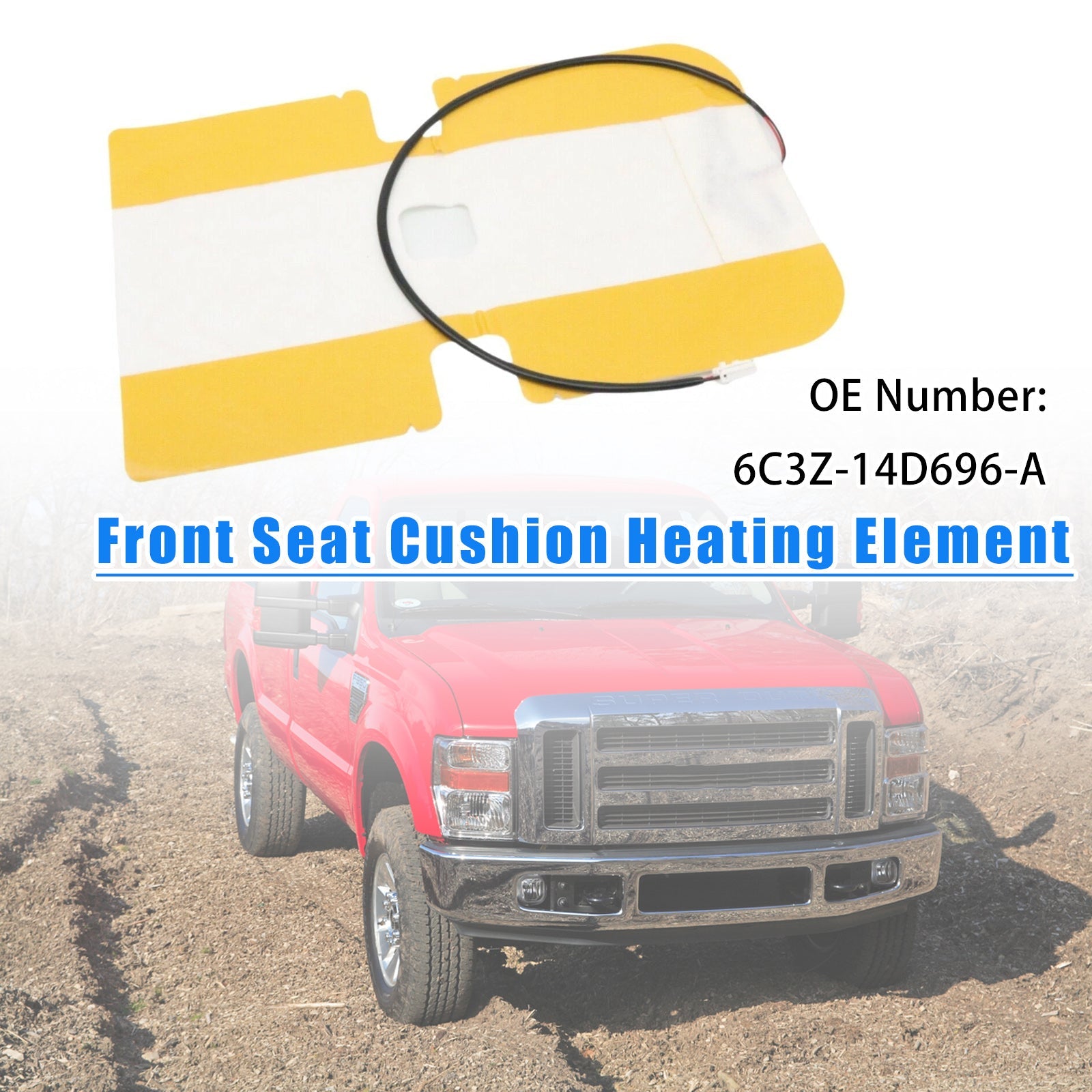 Élément chauffant de coussin de siège avant 6C3Z-14D696-A pour Ford F250 / F350 Super Duty