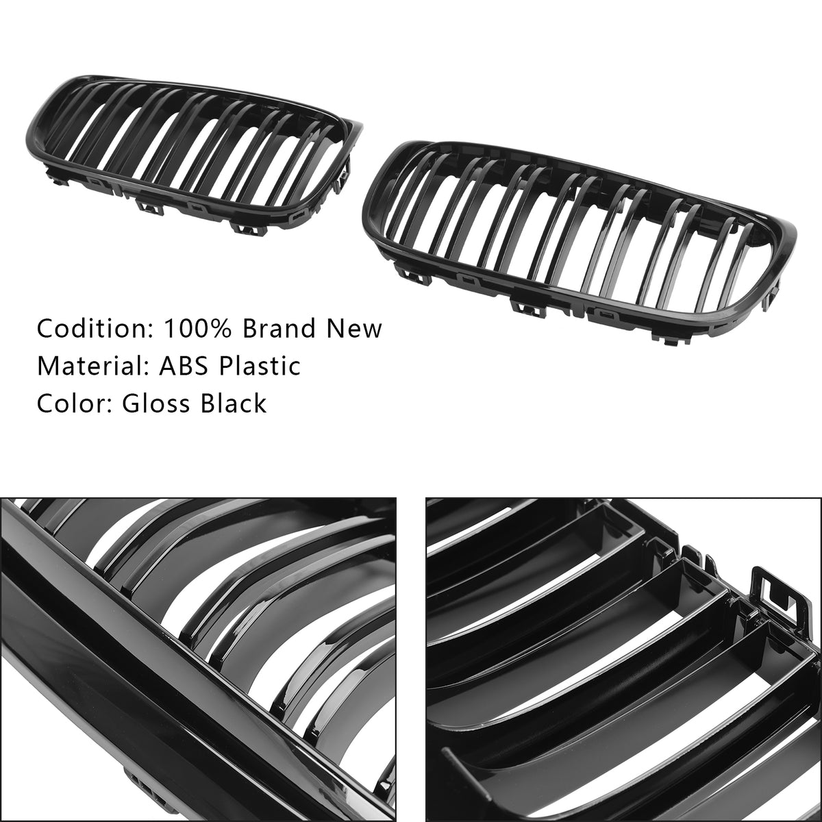 Glanzend zwart frontrooster voor BMW 2-serie Gran Tourer F45 F46 2015-2018