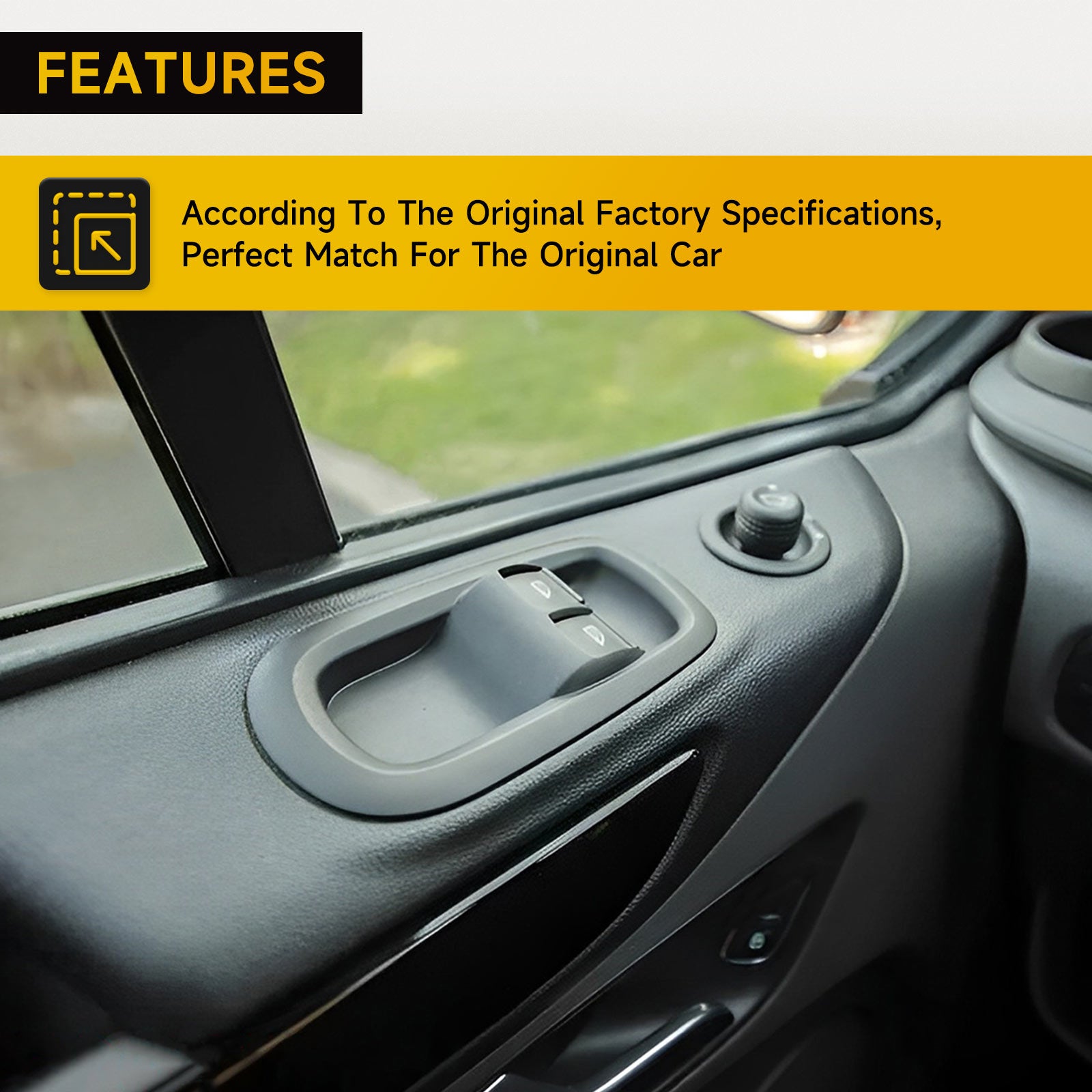 Ford Transit MK8 Custom 2014+ 1791339 Interrupteur double fenêtre pour porte latérale conducteur