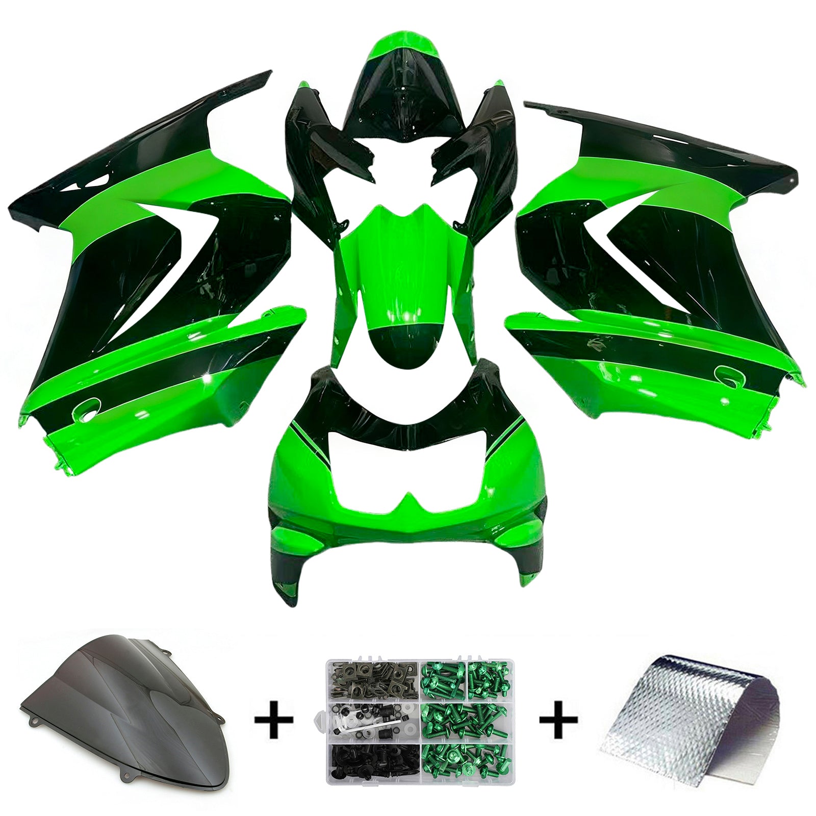 Kit de carénage injecté en plastique ABS pour Kawasaki EX250 Ninja250R 2008-2012