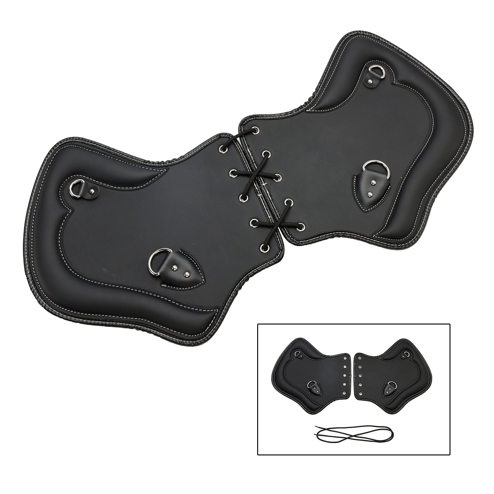 Paar CNC Thermal Saddle-bescherming voor motorfietsen Touring, Softail, Dyna of Sportster (1985-2017) : zwart en bruin