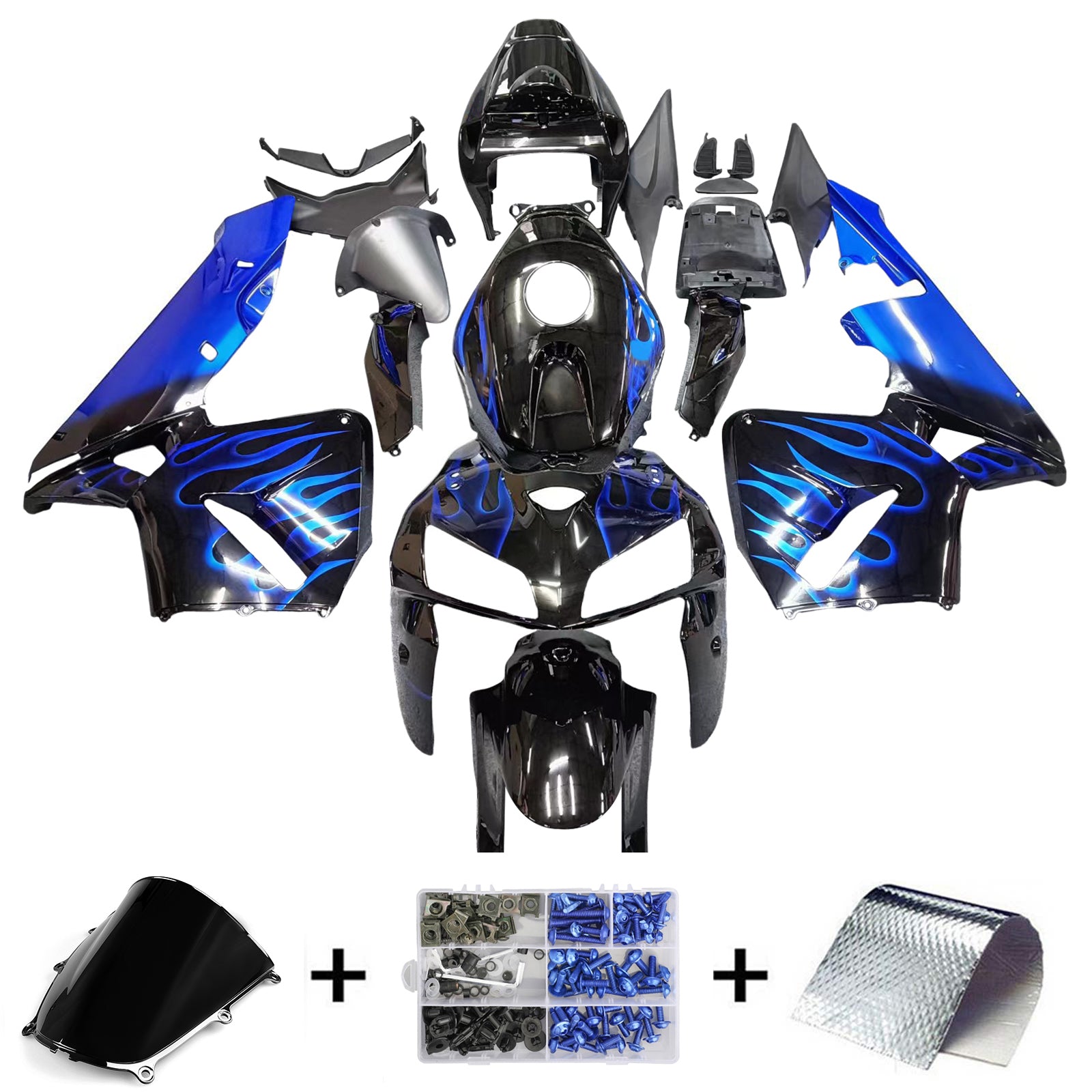 Kit de carénage par injection, carrosserie en plastique ABS, compatible avec la Honda CBR600RR 2005-2006