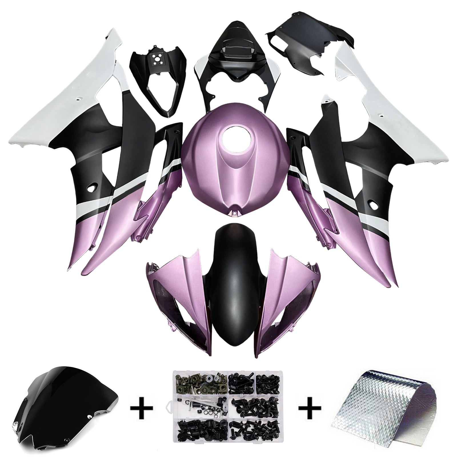Kit de carénage injecté en plastique ABS pour Yamaha YZFR6 YZF-R6 2008-2016