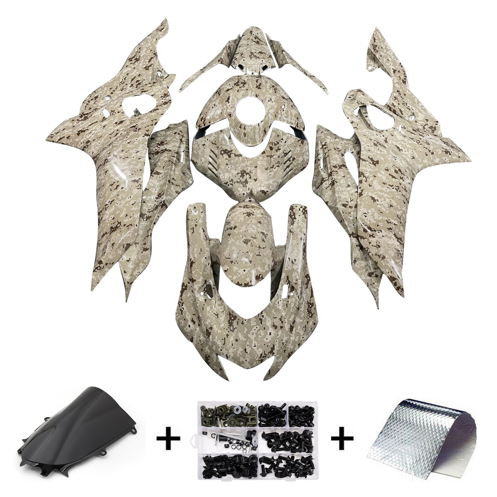 Kit de carénage injecté en plastique ABS pour Yamaha YZF-R6 2017-2023