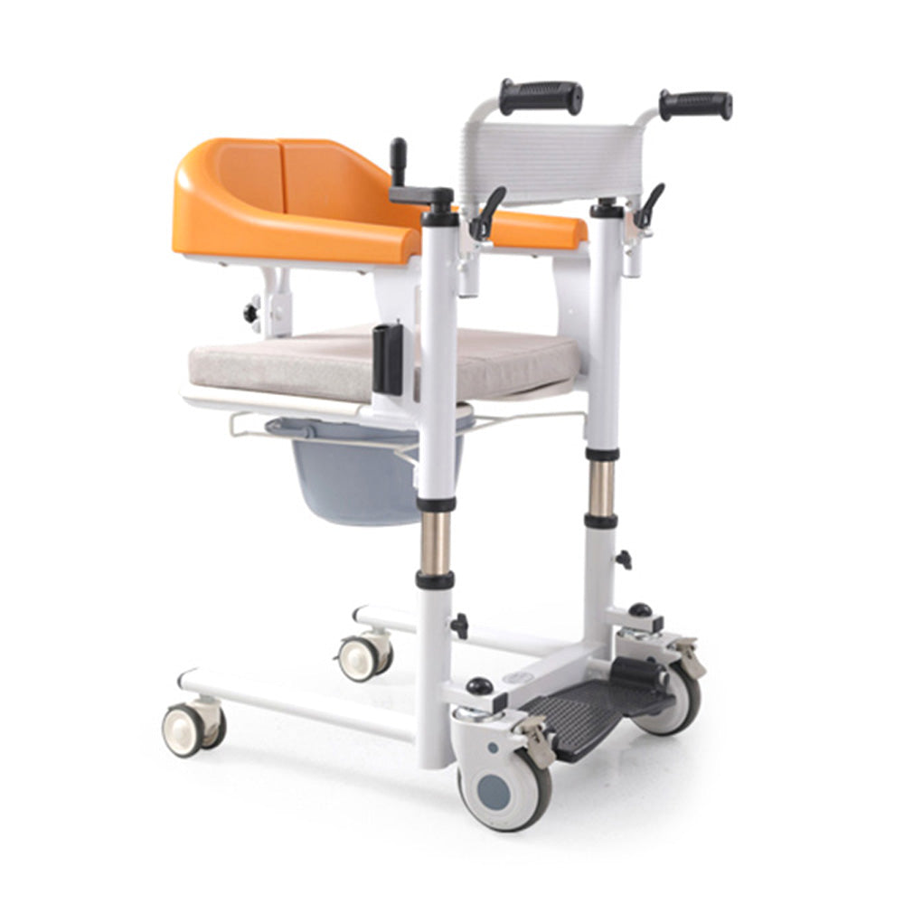 Fauteuil roulant à levage transféré pour patient âgé avec siège divisé à 180°