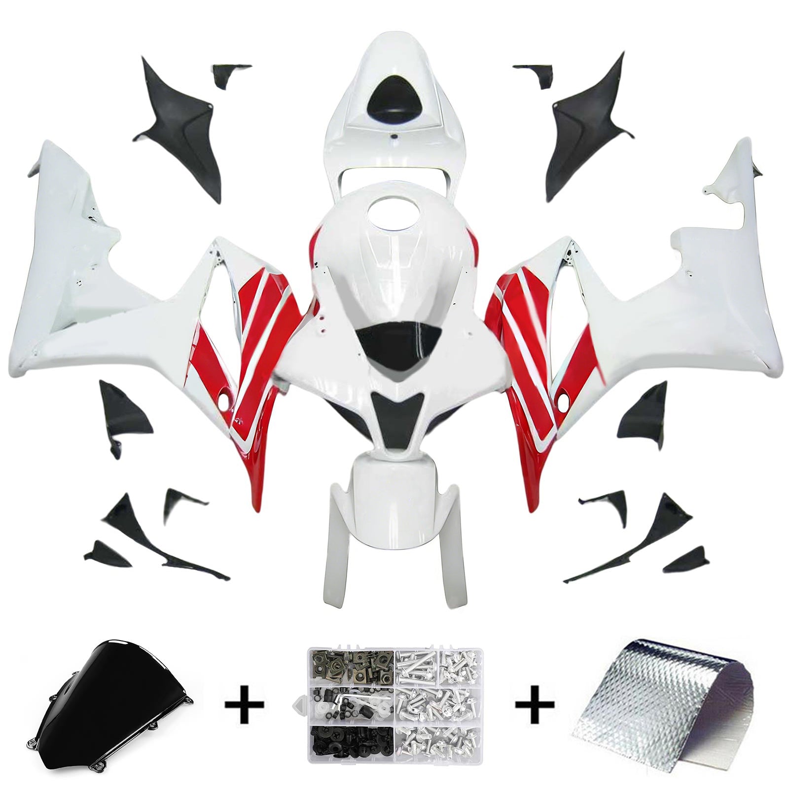 Kit de carénage par injection, carrosserie en plastique ABS pour Honda CBR600RR 2007-2008 F5