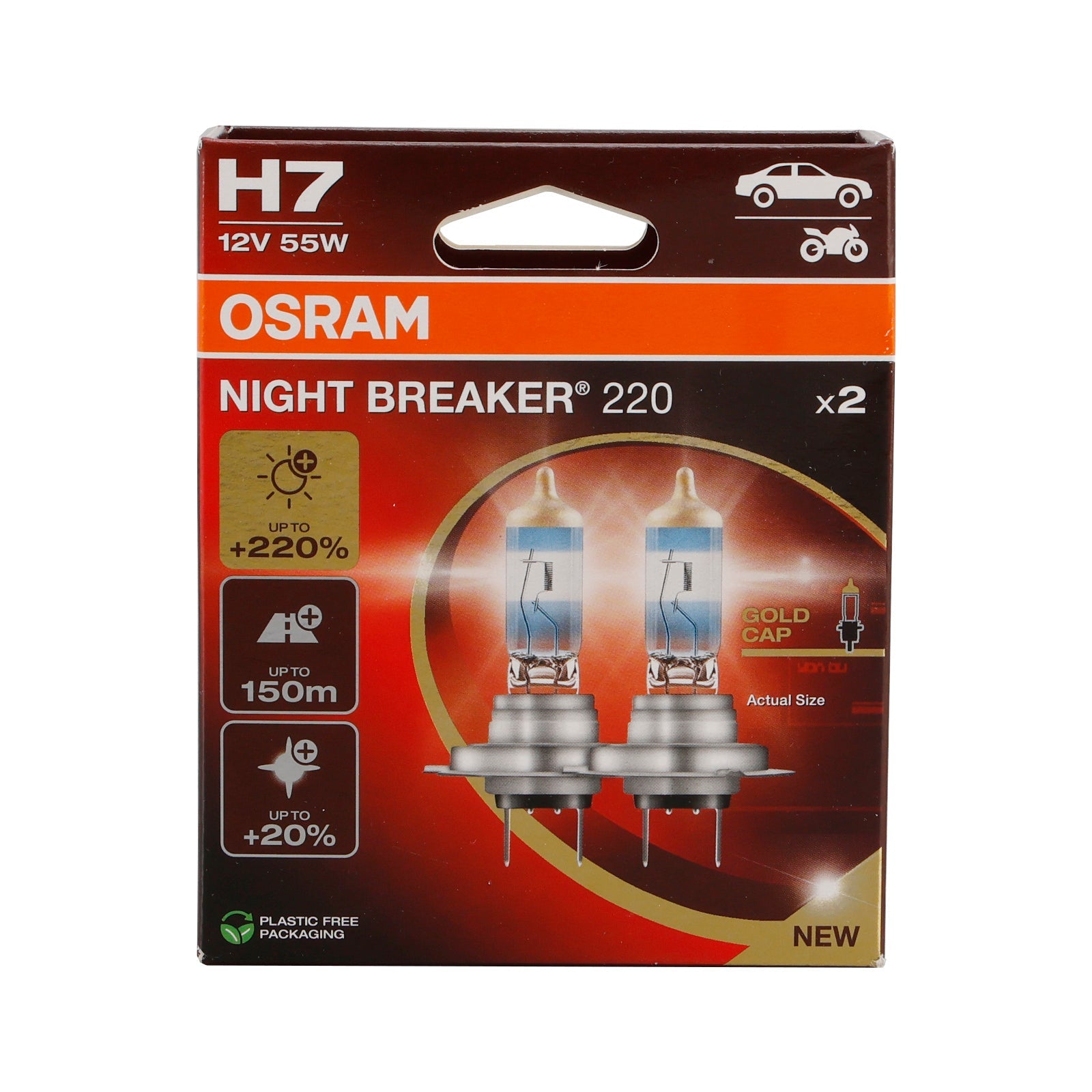 Set van 2 H7 64210NB220 12 V 55 W CAR -lampen voor Osram