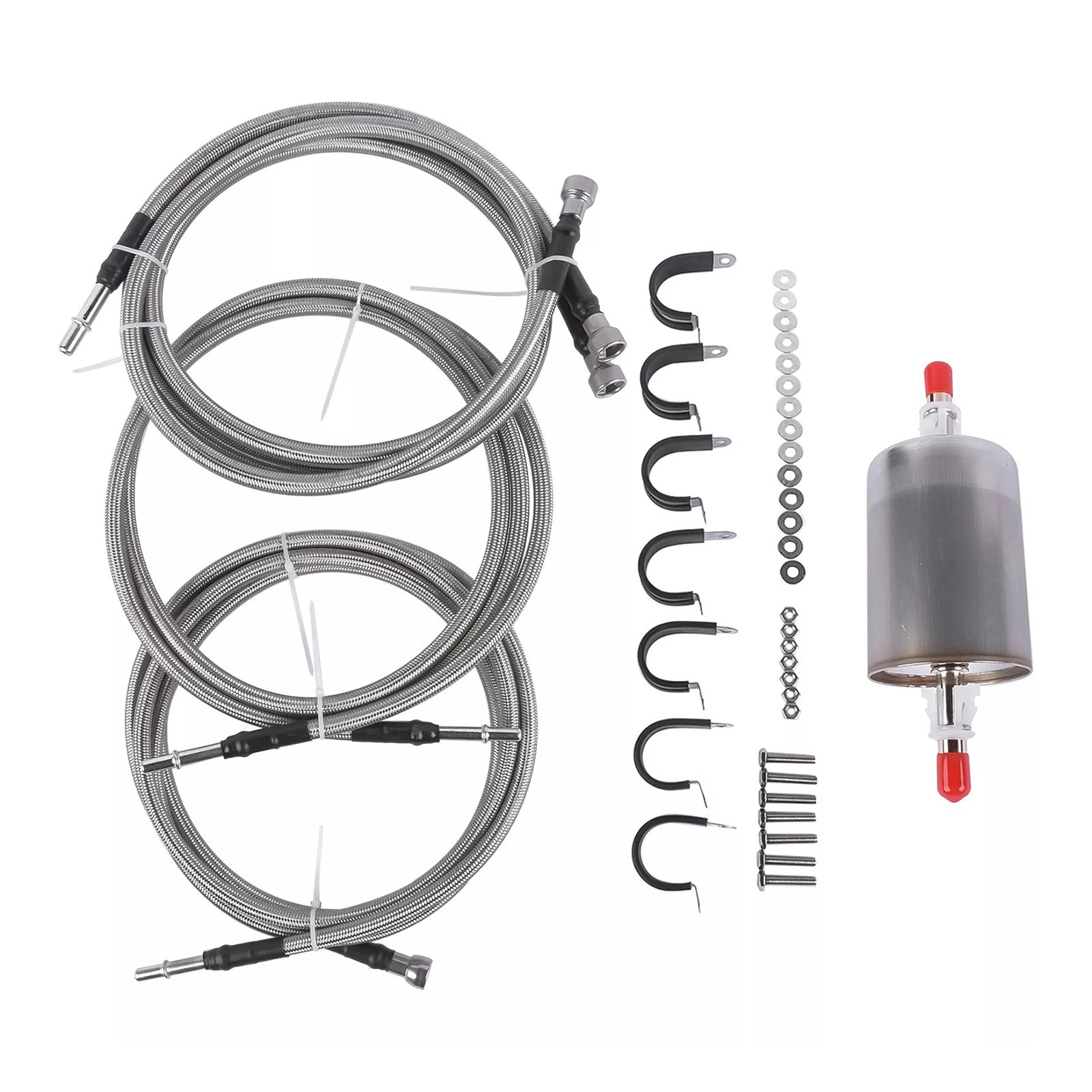 Kit tubo carburante intrecciato in acciaio inossidabile per GMC Sierra 3500 2001-2003 819-840 Correzione rapida