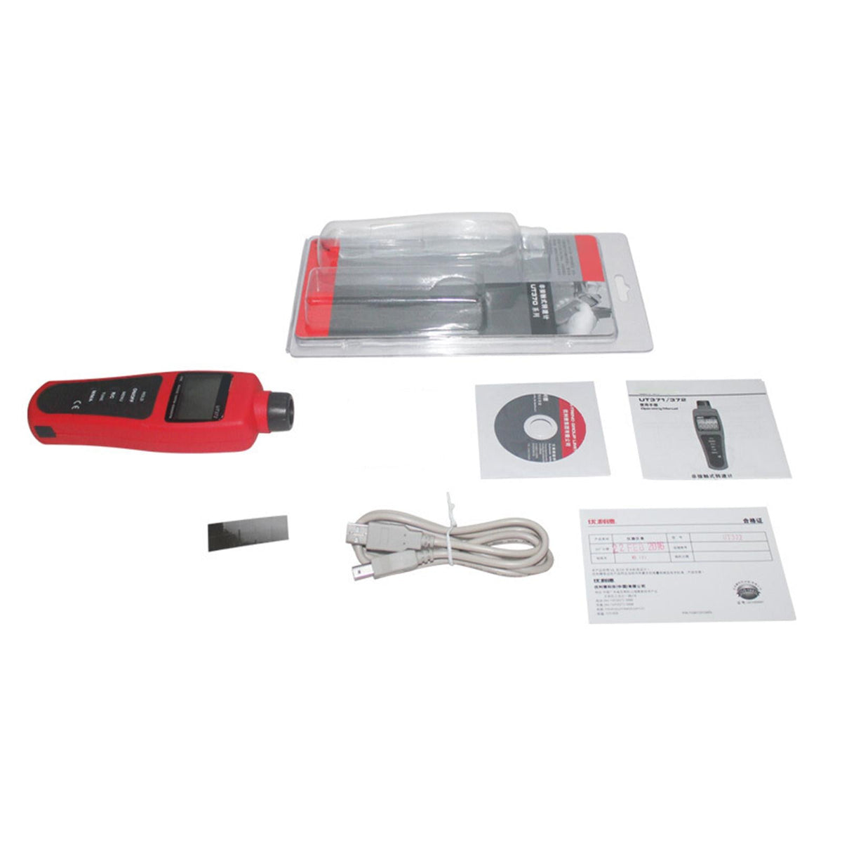 Tachymètre numérique laser sans contact UT372, mesure de vitesse de rotation jusqu'à 99 999 tr/min