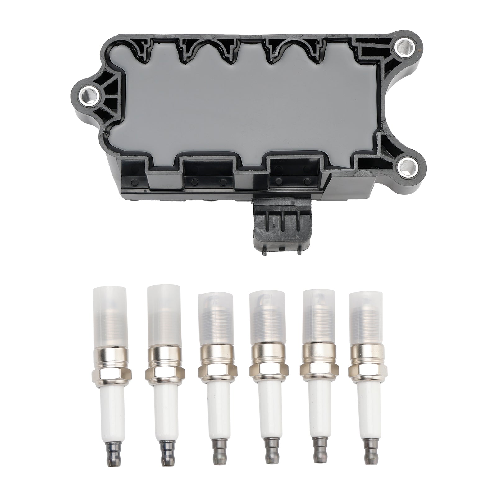Bobine d'allumage + 6 bougies d'allumage + 6 fils FD498 5F2Z-12029-AD 1F2118100 pour Ford E-150 Econoline Club Wagon 2001-2002 V6 4,2 L
