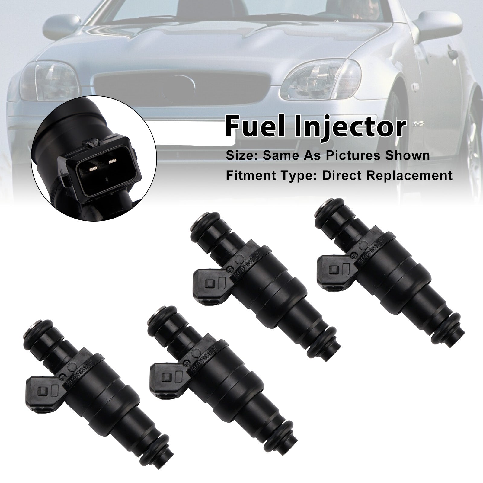 Inyector de combustible (4 piezas) para Mercedes-Benz SLK (R170) 230 Kompressor 1996-2000, número de pieza 155-0469