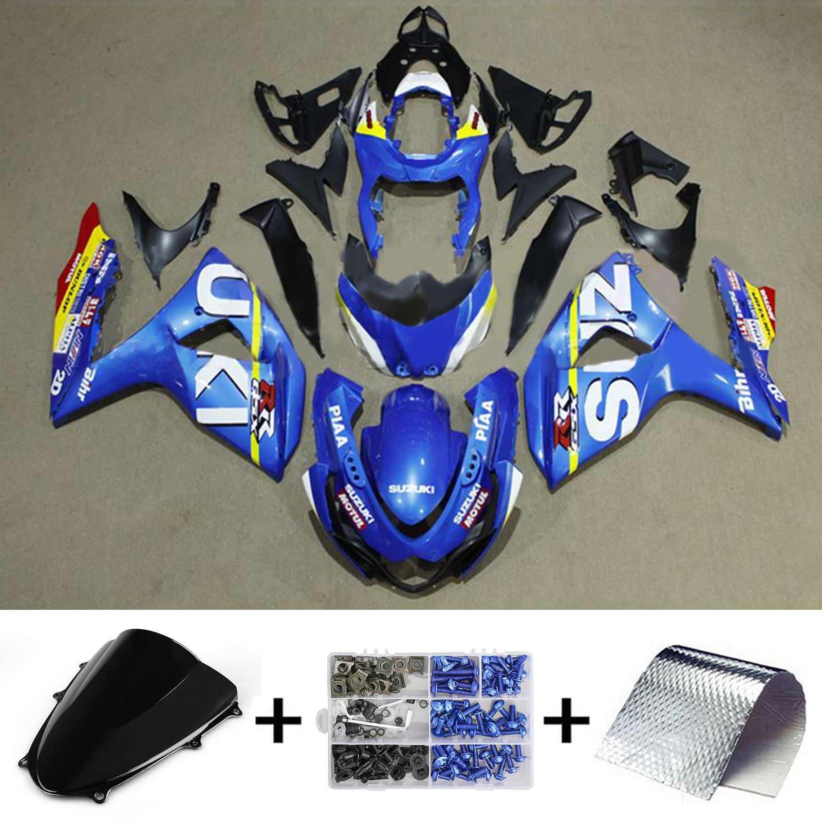 Amotopart Suzuki GSXR1000 2009-2016 K9 Kit carenatura carrozzeria in plastica ABS