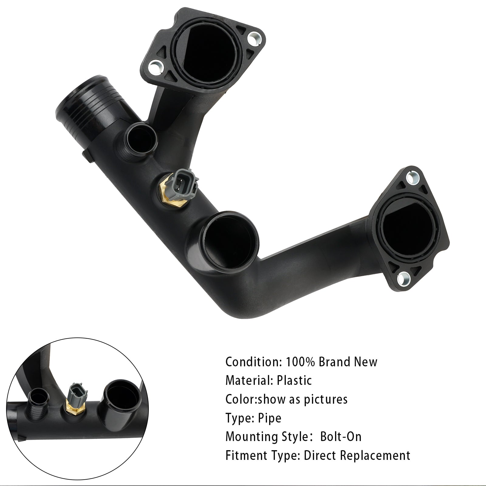 Tapa de termostato de tubo de salida con sensor para Jaguar Vanden Plas XJ8 y XK8 1997-2003