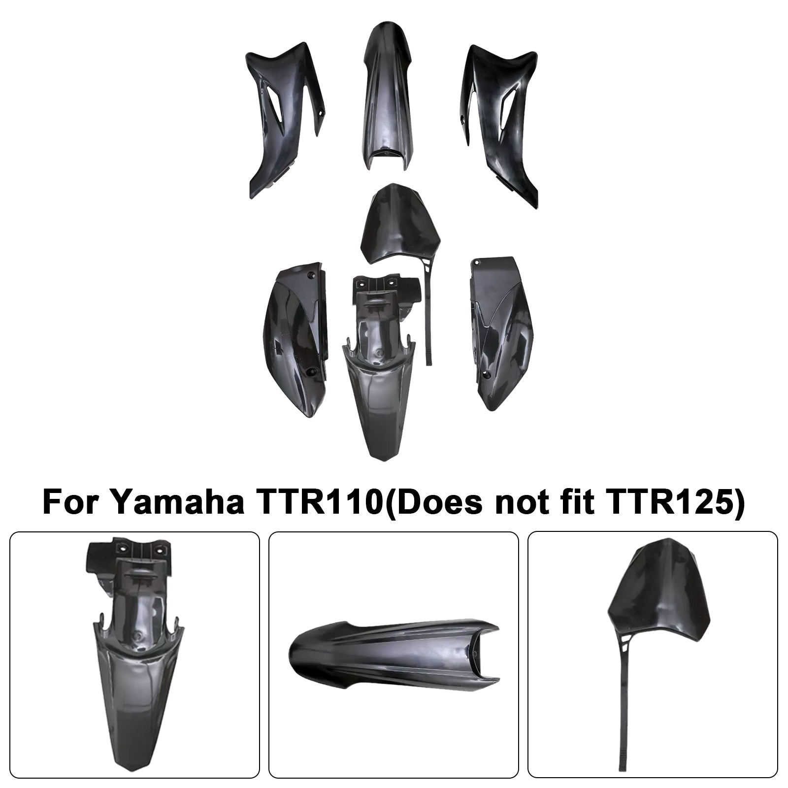 Kit carrosserie plastique et carénage garde-boue pour moto tout-terrain Yamaha TTR110