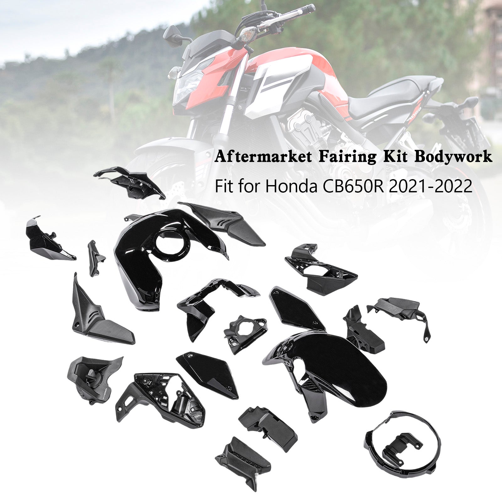 Carénage de moulage par injection en plastique ABS adapté pour Honda CB 650 R CB650R 2021-2023 01#